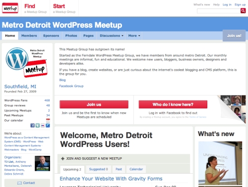 Metro Detroit WordPress Meetup
